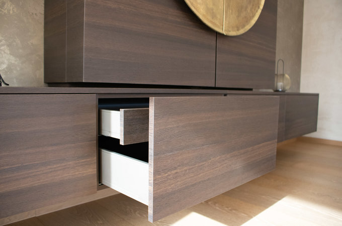 Barschrank Schublade Detail