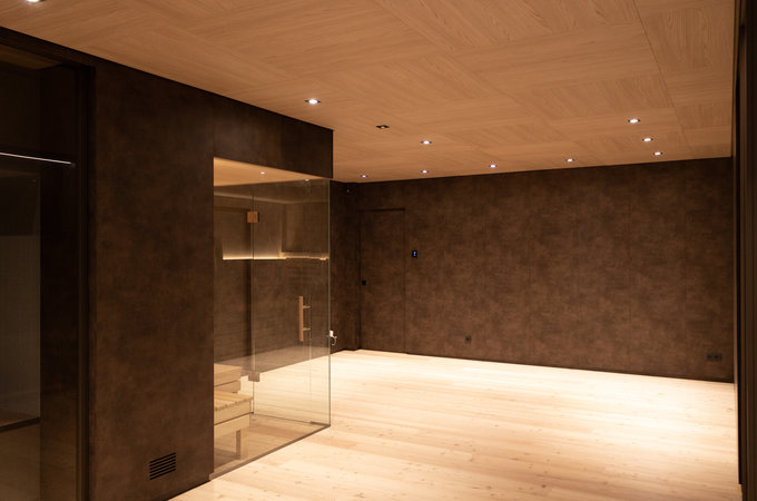Einbauschrank mit Sauna