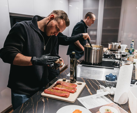 Männer am kochen 