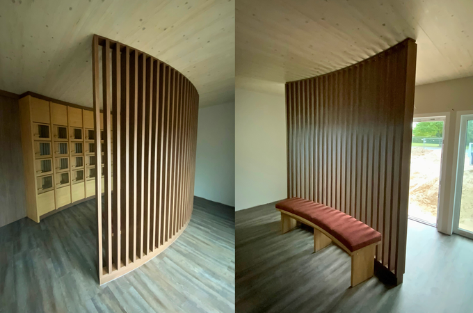 Gebogener Urnenschrank