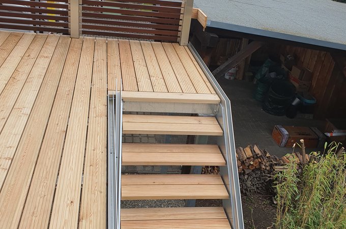 Balkon in Lärche