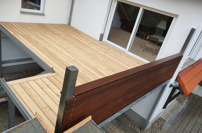 Balkon in Lärche