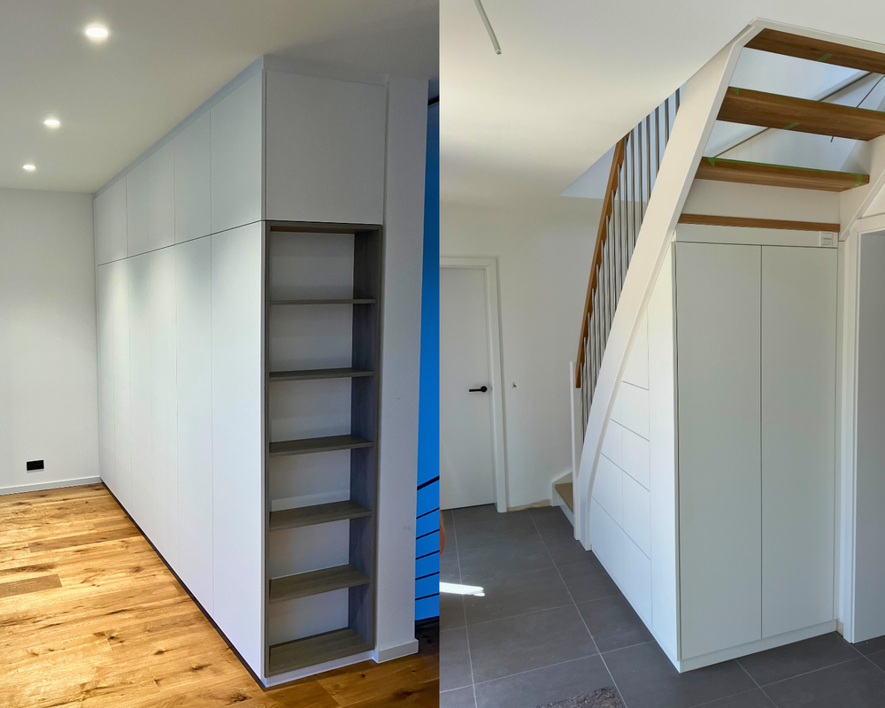 Einbaumöbel unter der Treppe